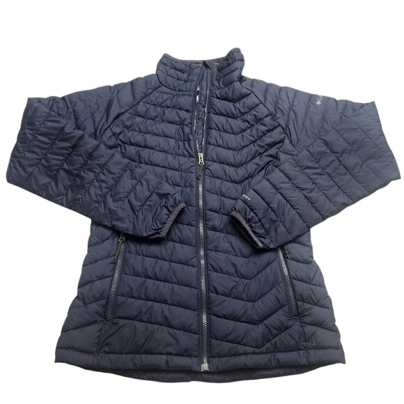 Columbia Women's Omni-Heat Powder Lite Puffer Jacket Navy Blue Size M - Picture 4 of 8